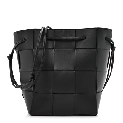 Bottega Veneta Nappa Maxi Intrecciato Cassette Bucket Bag Black