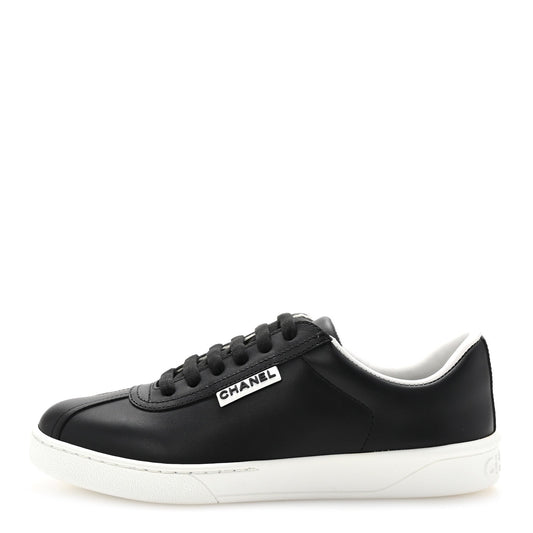 Amelia Calfskin CC Uniform Womens Sneakers 37 Black