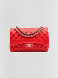 CHANEL Classic Double Flap Red Quilted Shoulder Bag