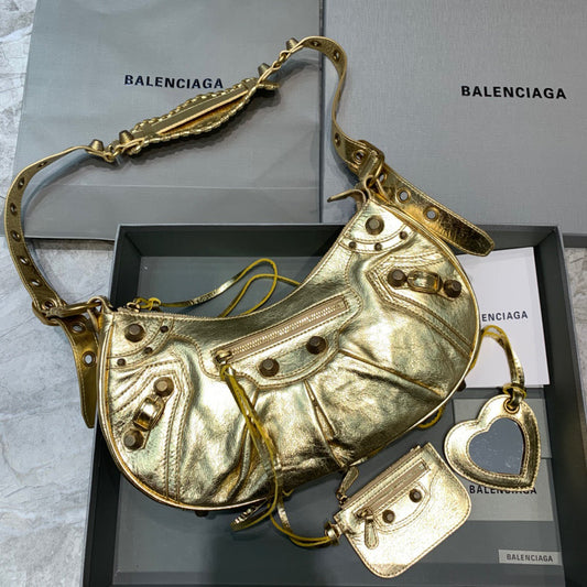 BLN-Ciaga Le Cagole XS Shoulder Bag In Gold, For Women,  Bags 13in/33cm