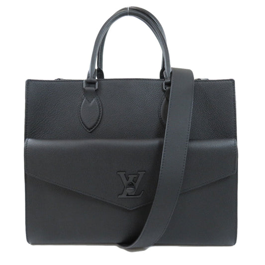 Louis Vuitton Lock Me Tote MM Tote Bag Calf Noir