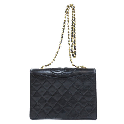Chanel Cocomark Gold Chain Shoulder Bag Lambskin Black
