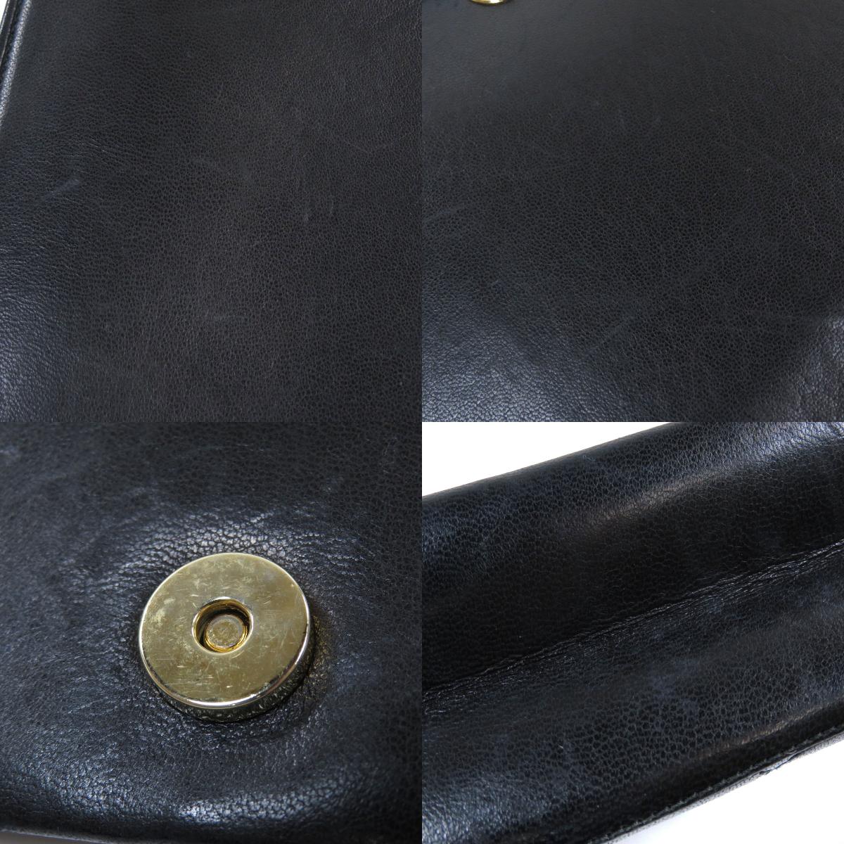 Chanel Cocomark Gold Chain Shoulder Bag Lambskin Black