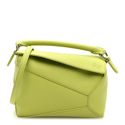 Loewe Calfskin Mini Puzzle Edge Bag Anise