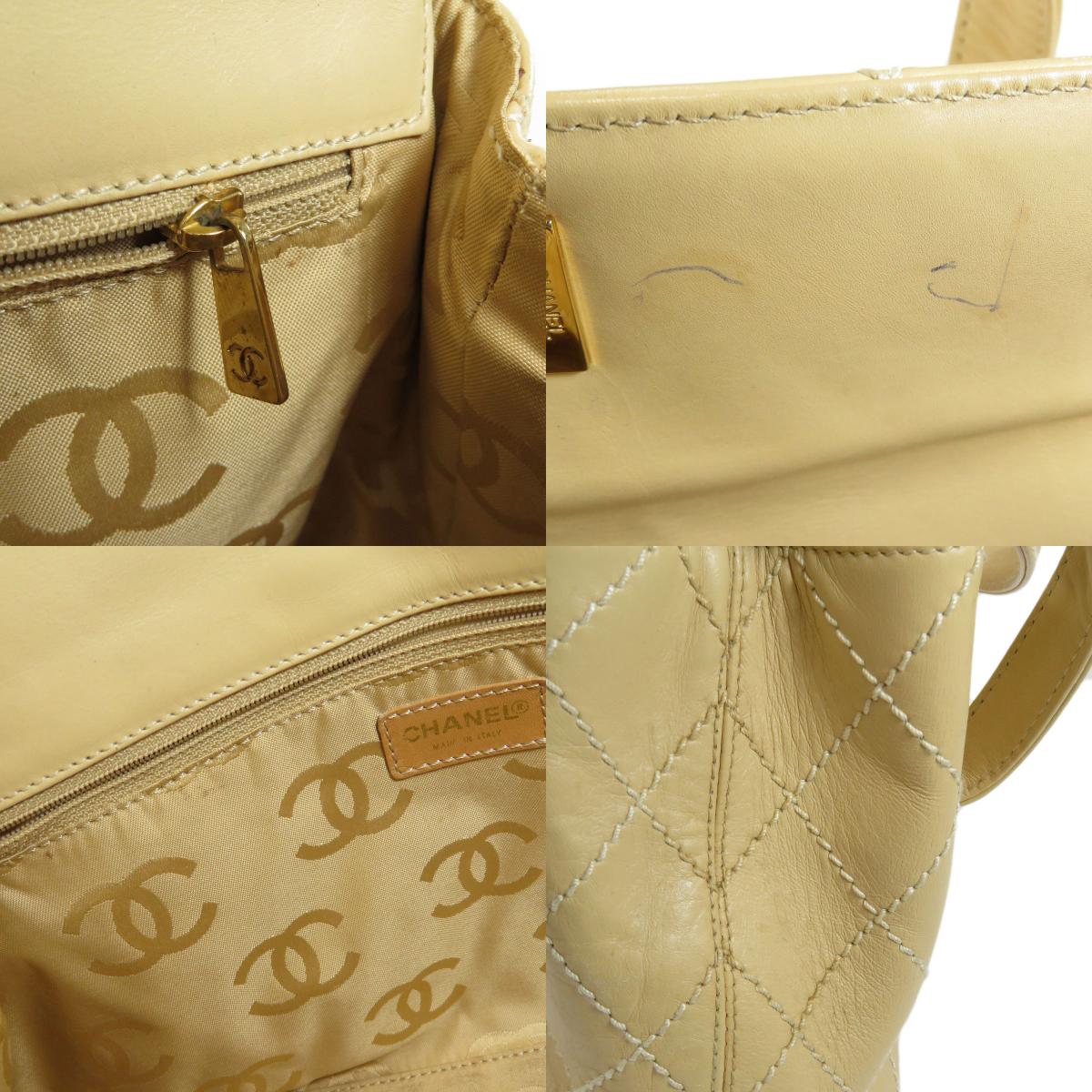 Chanel Cocomark Gold Metal Fittings Matelasse Tote Bag Calf
