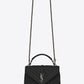 Saint Laurent Classic Medium College Monogram Black SiLouis Vuittoner-Toned