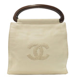 Chanel Cocomark Handbag Leather White