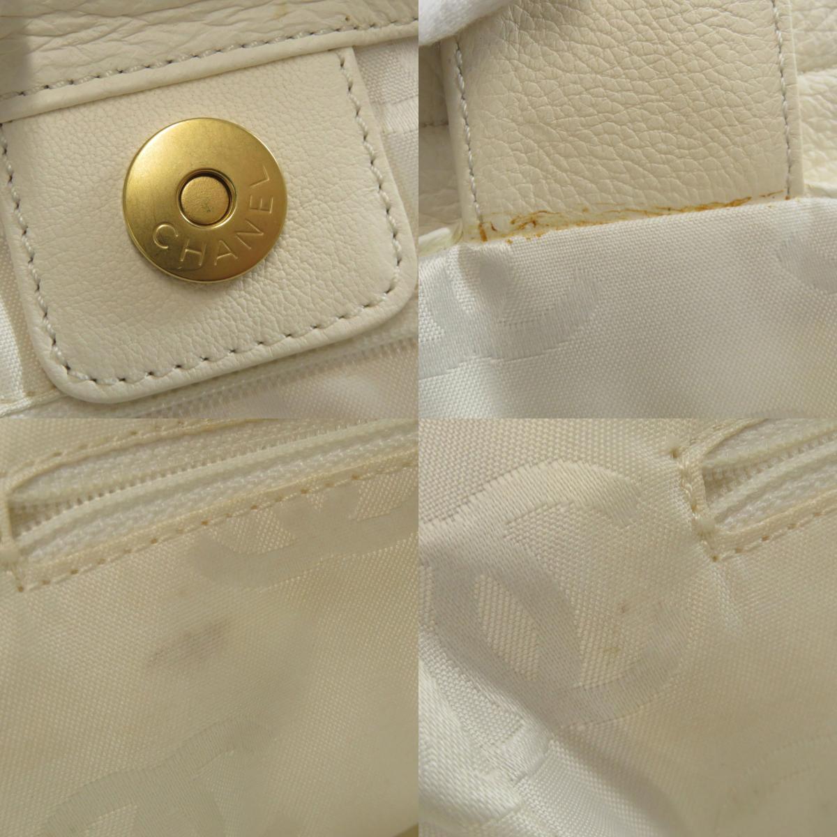Chanel Cocomark Handbag Leather White