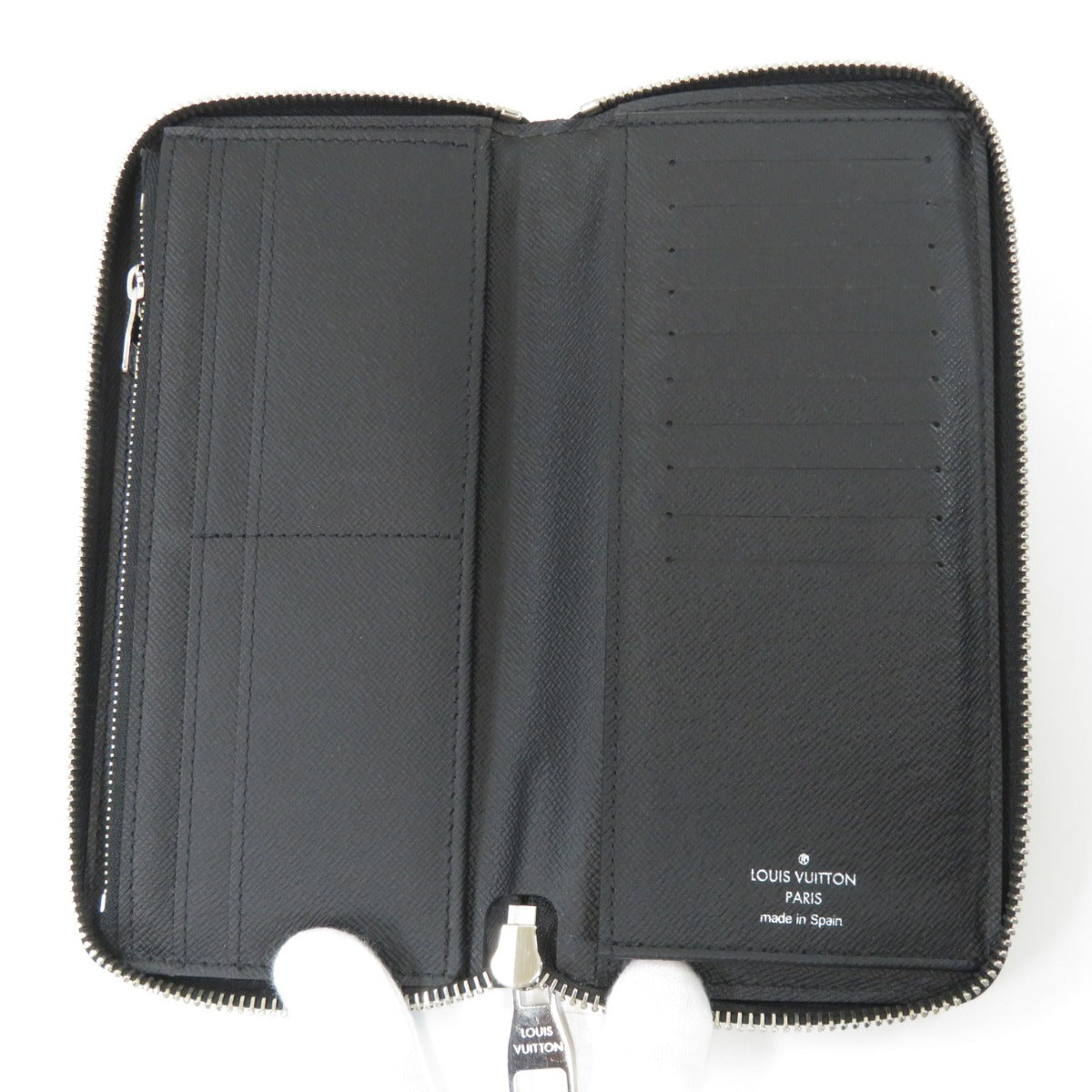 Louis Vuitton Zippy Vertical Epi Leather Long Wallet Black