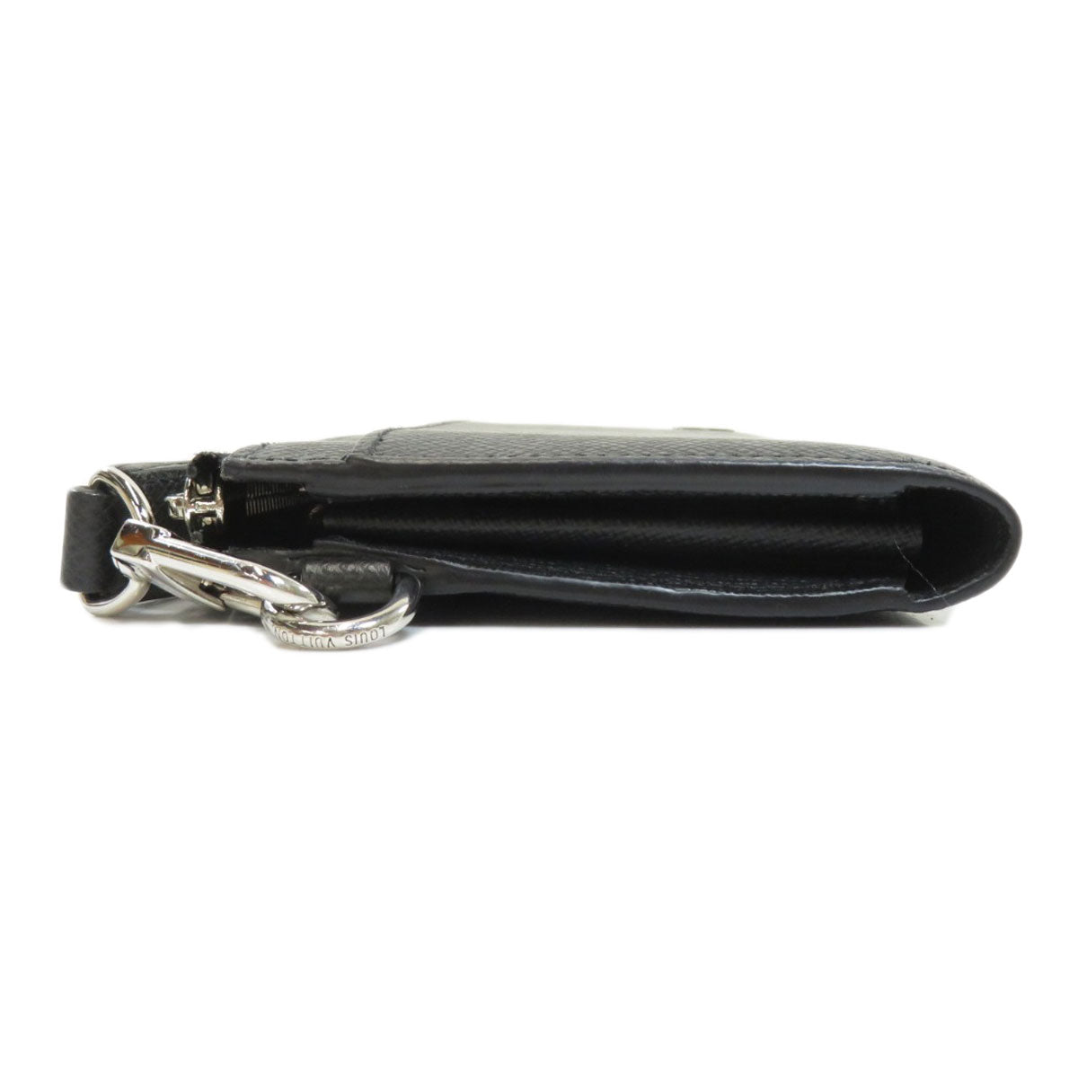 Louis Vuitton Zippy Dragonne Taiga Long Wallet Black Leather