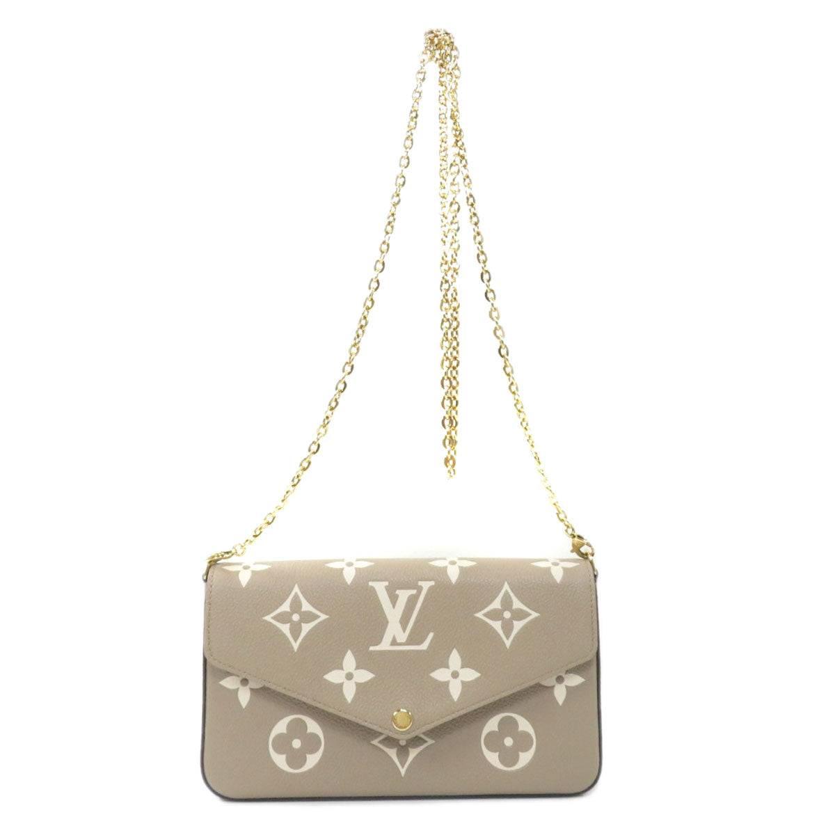 Louis Vuitton Pochette Felicie Shoulder Bag Monogram Implant Creme