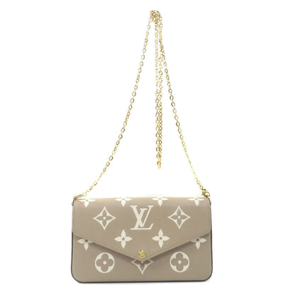Louis Vuitton Pochette Felicie Shoulder Bag Monogram Implant Creme