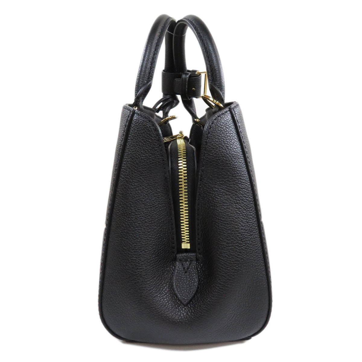 Louis Vuitton Montaigne BB Handbag Emplant Black x Beige