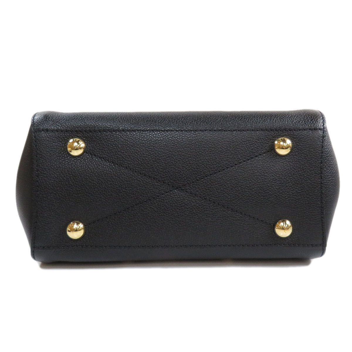 Louis Vuitton Montaigne BB Handbag Emplant Black x Beige