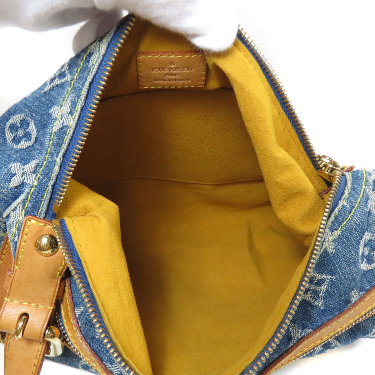 Louis Vuitton Baggy PM Shoulder Bag Denim Blue