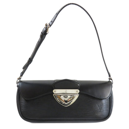 Louis Vuitton Pochette Montaigne Handbag Epi Leather Black