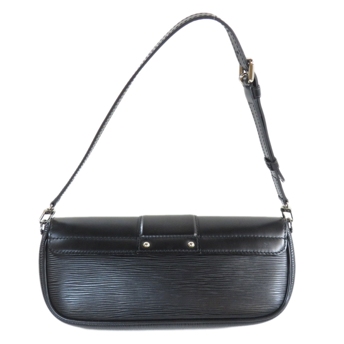 Louis Vuitton Pochette Montaigne Handbag Epi Leather Black