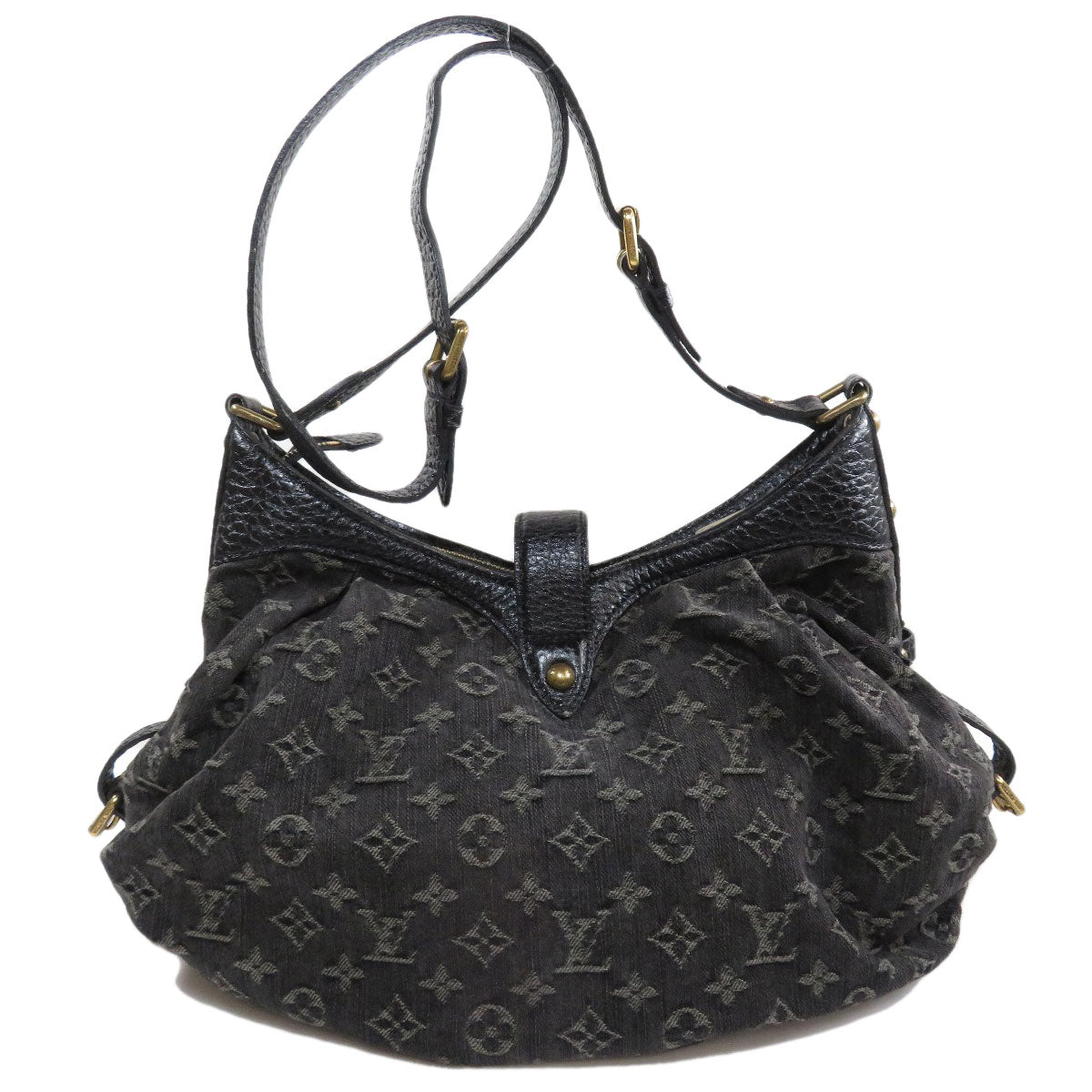 Louis Vuitton Denim XS Shoulder Bag Monogram Black