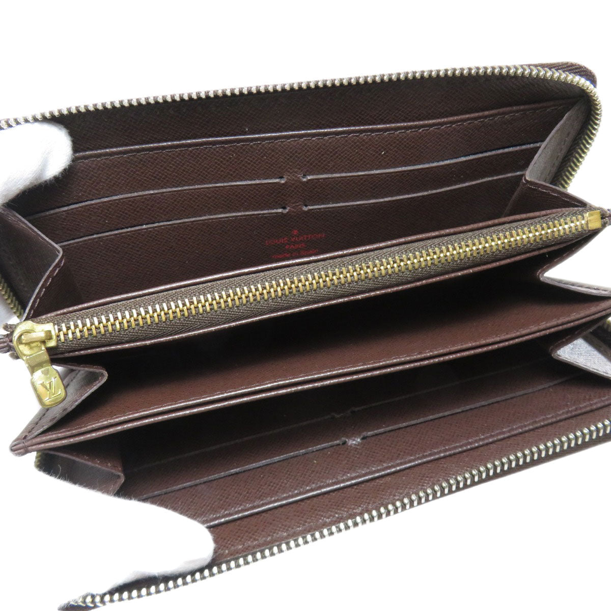 Louis Vuitton Zippy Damier Ebene Long Wallet Canvas