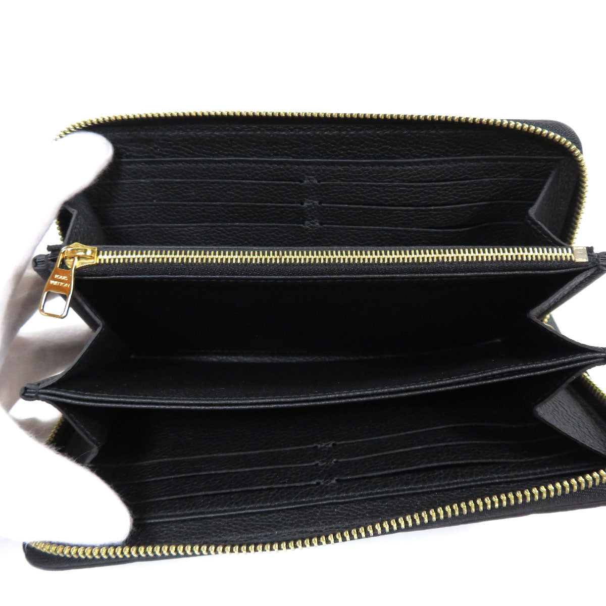 Louis Vuitton Zippy Amplant Long Wallet Coin Purse Noir