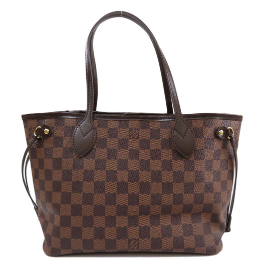 Louis Vuitton Neverfull PM Damier Ebene Tote Bag Canvas