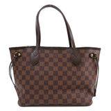 Louis Vuitton Neverfull PM Damier Ebene Tote Bag Canvas