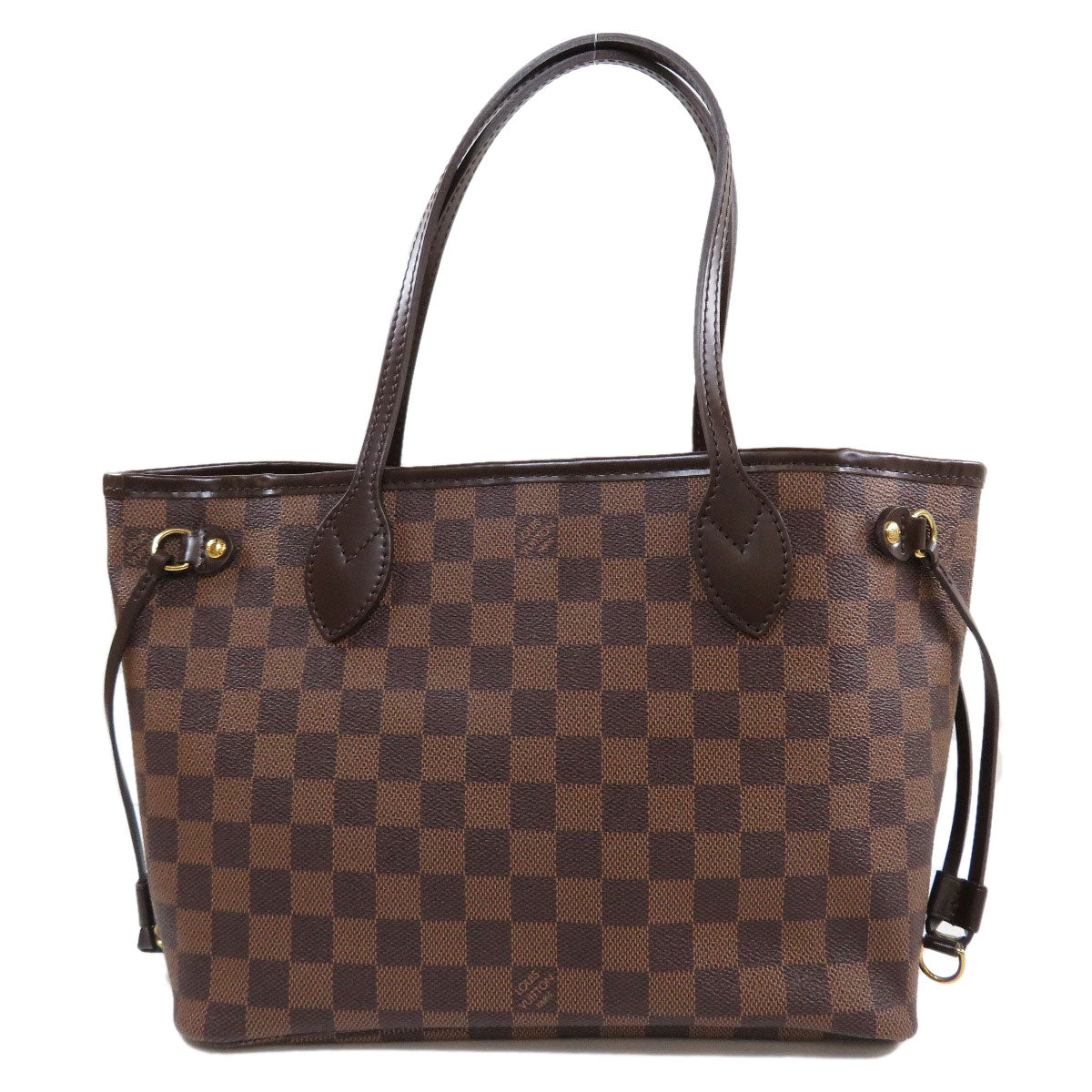 Louis Vuitton Neverfull PM Damier Ebene Tote Bag Canvas