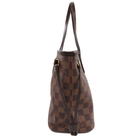 Louis Vuitton Neverfull PM Damier Ebene Tote Bag Canvas