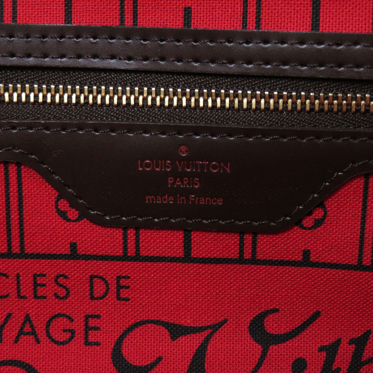 Louis Vuitton Neverfull PM Damier Ebene Tote Bag Canvas