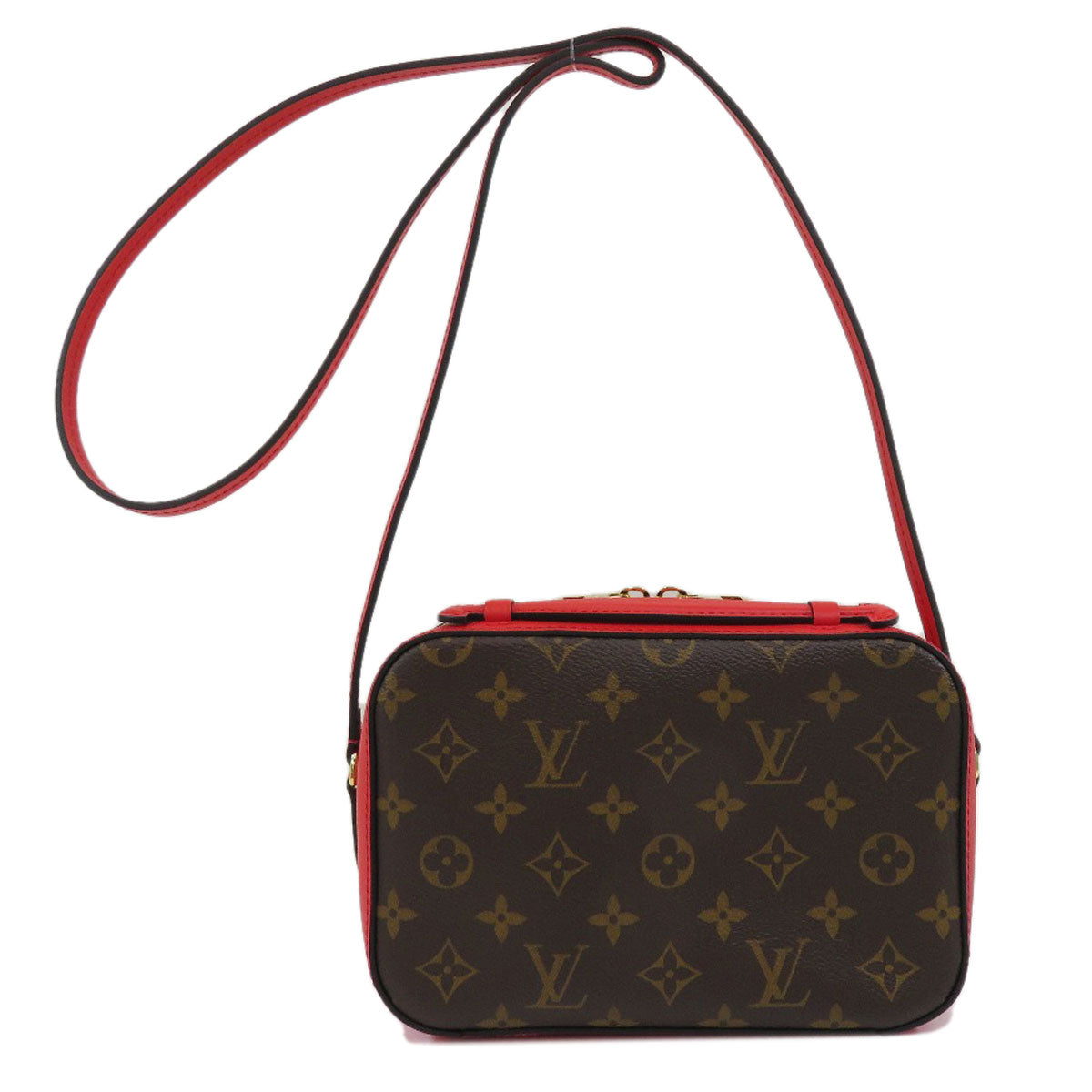 Louis Vuitton Saintonge Shoulder Bag Monogram Canvas Red