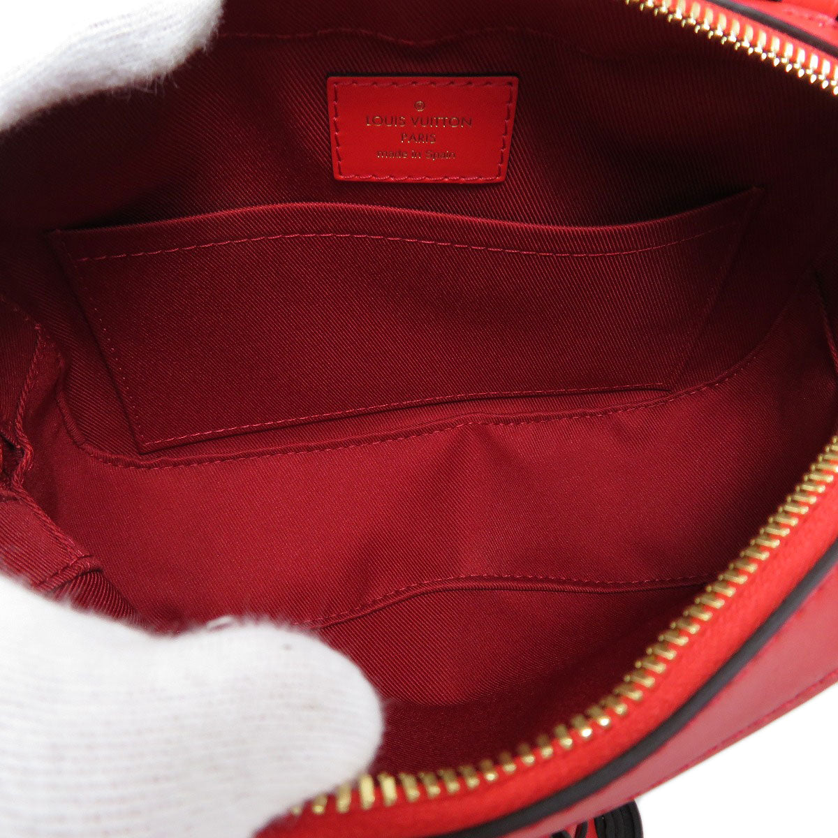 Louis Vuitton Saintonge Shoulder Bag Monogram Canvas Red