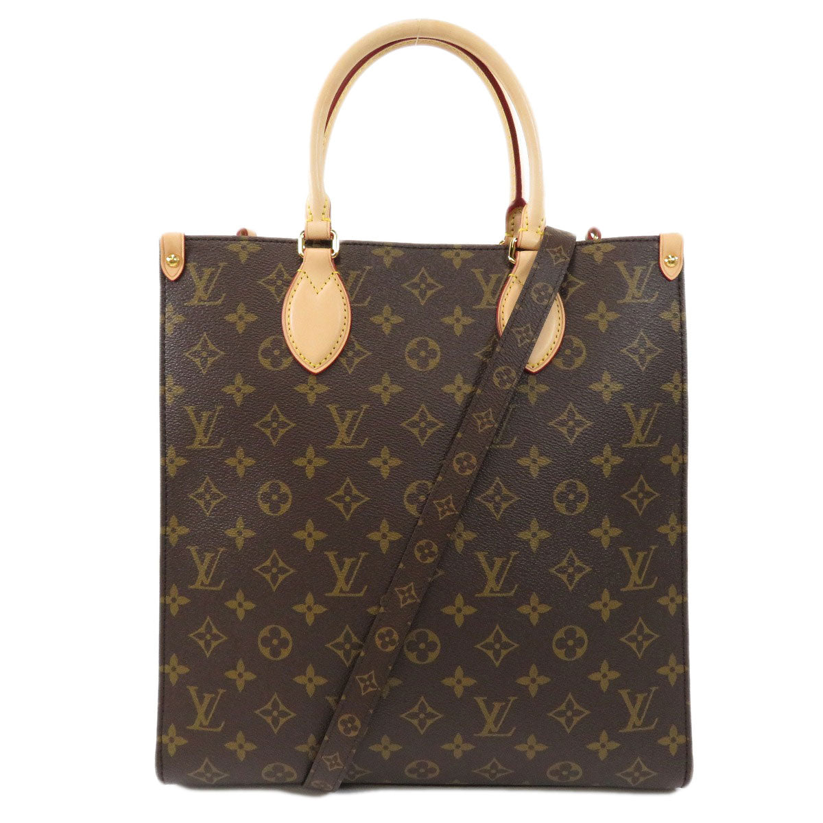 Louis Vuitton Sac Plat PM Monogram Tote Bag Canvas