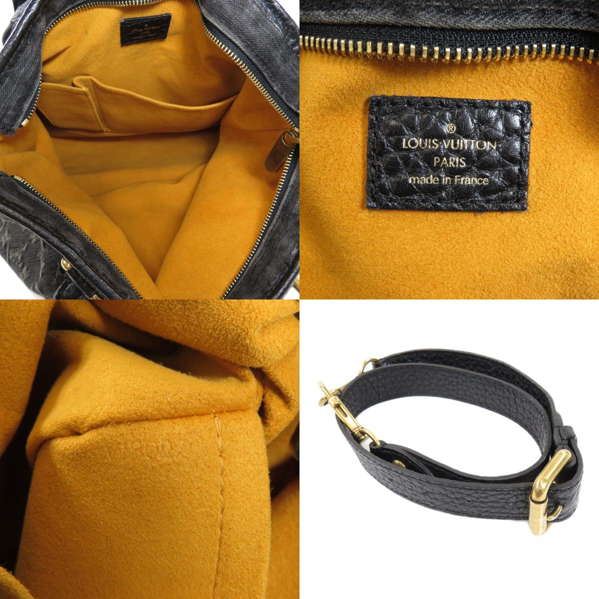 Louis Vuitton Neocaby MM Handbag Monogram Denim Black