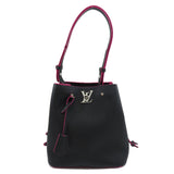 Louis Vuitton LockMe Bucket Shoulder Bag Marine Rouge Leather