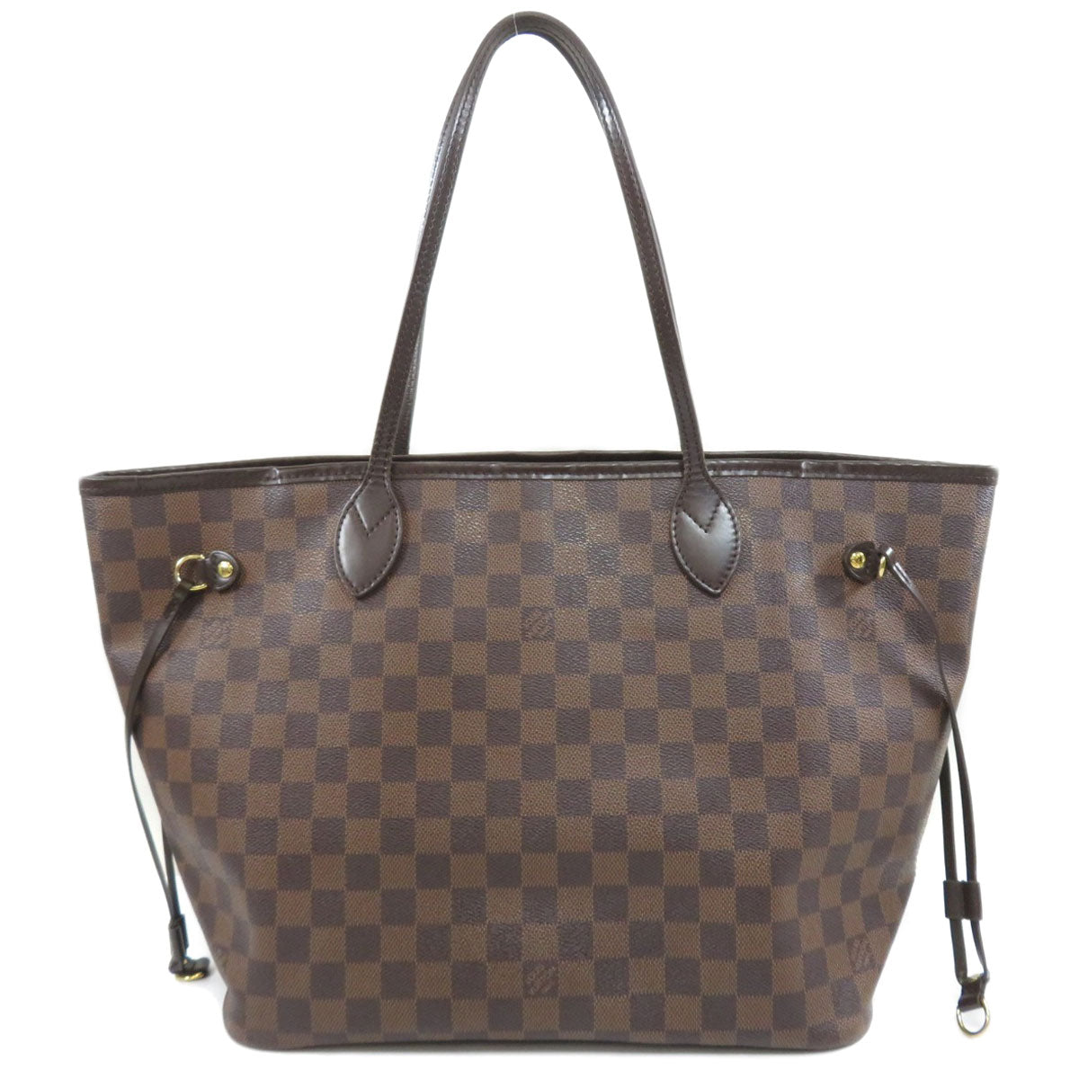 Louis Vuitton Neverfull MM Damier Ebene Tote Bag Canvas