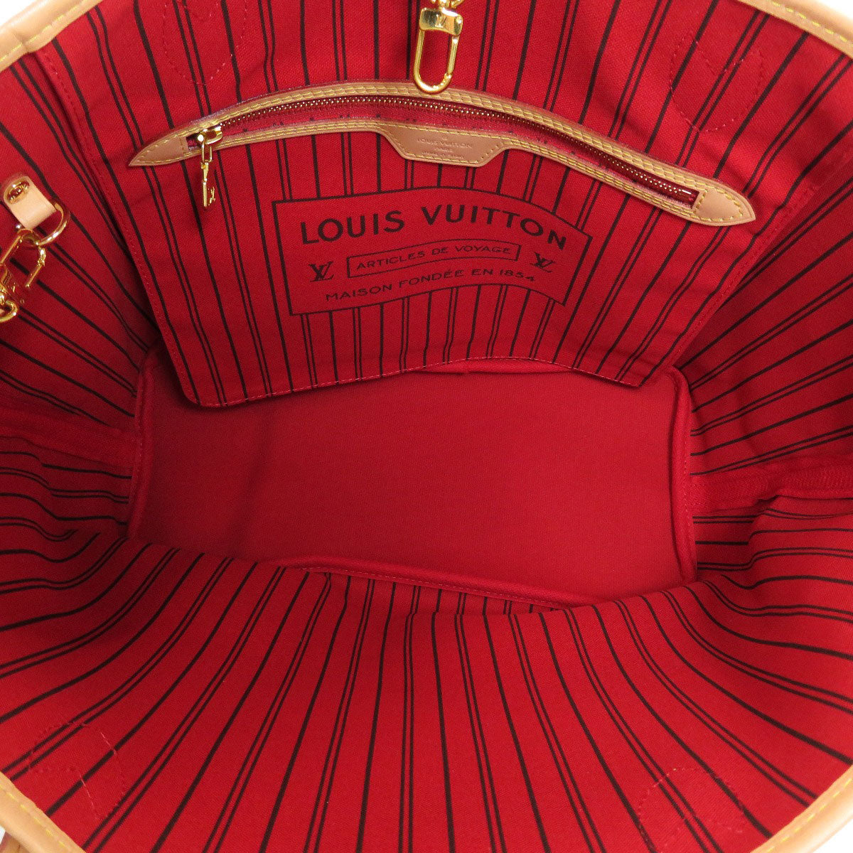 Louis Vuitton Neverfull MM Monogram Tote Bag Canvas