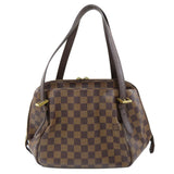Louis Vuitton Belem MM Damier Ebene Handbag Canvas