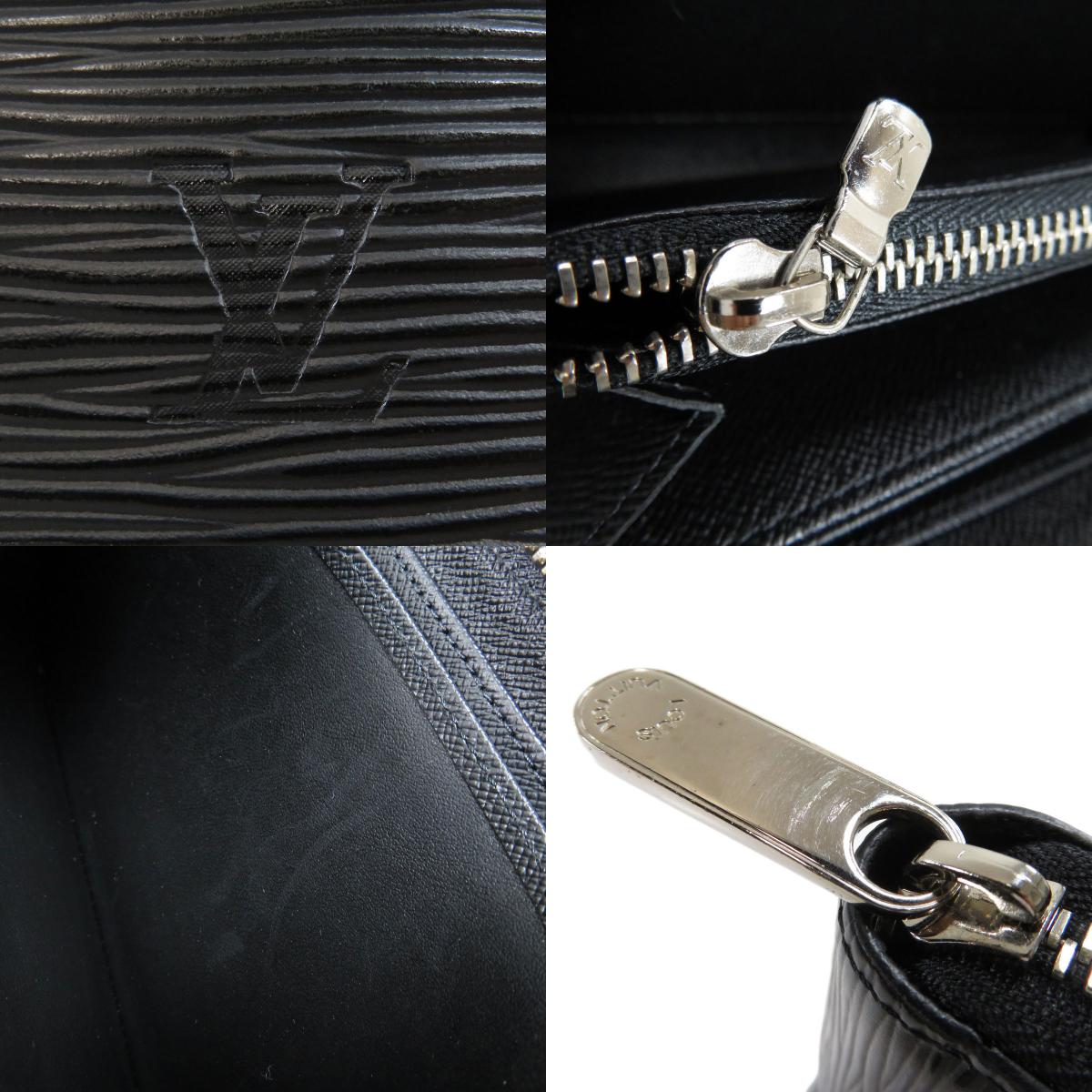 Louis Vuitton Zippy Long Wallet Epi Leather Black