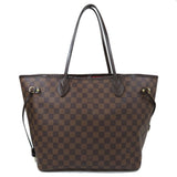 Louis Vuitton Neverfull MM Damier Ebene Tote Bag Canvas