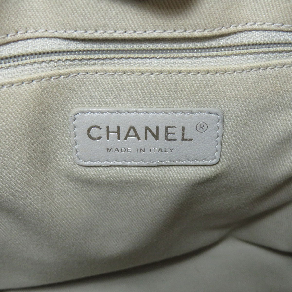 Chanel Deauville Silver Metal Fittings Tote Bag Leather