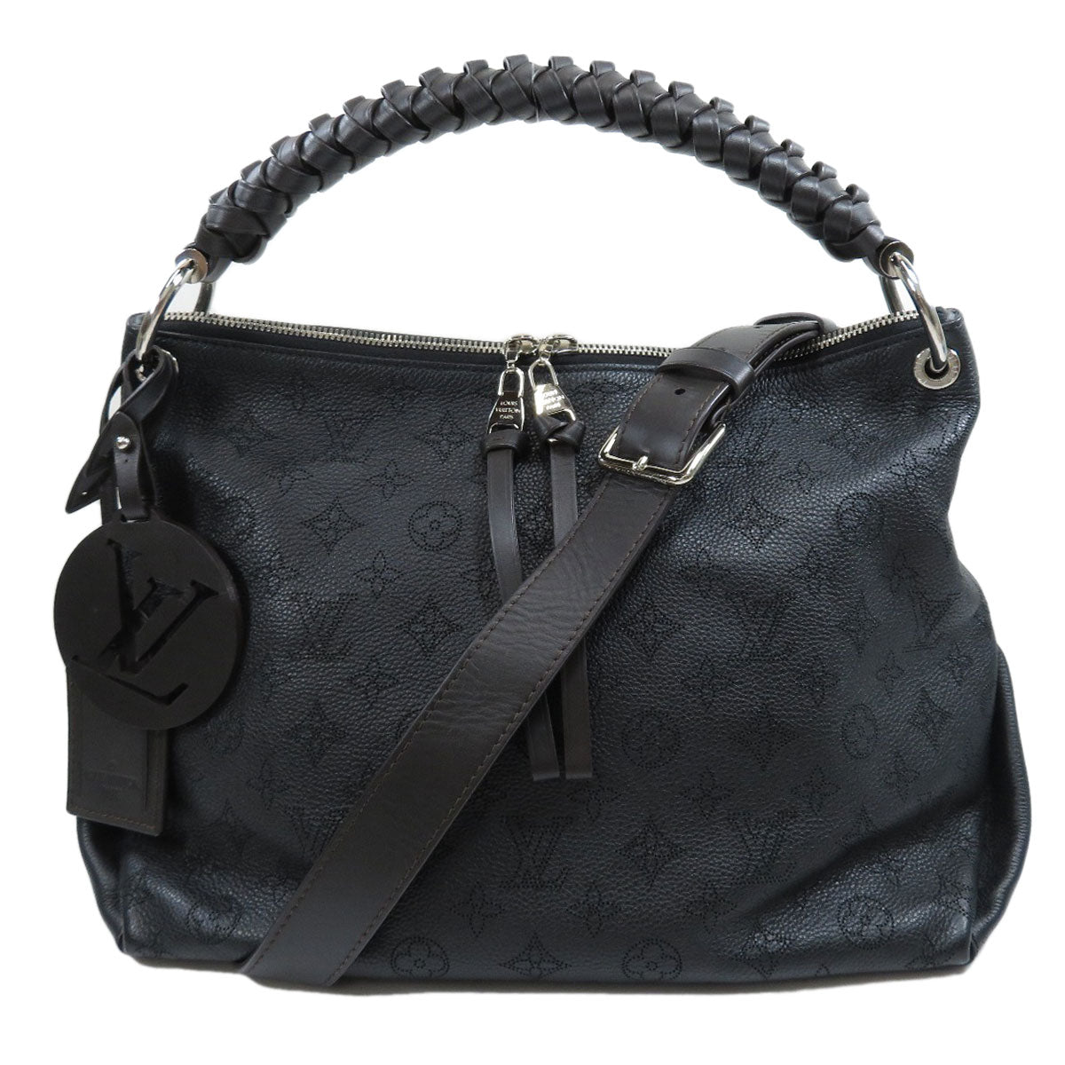 Louis Vuitton Beaubourg Hobo Bag Mahina Leather Black