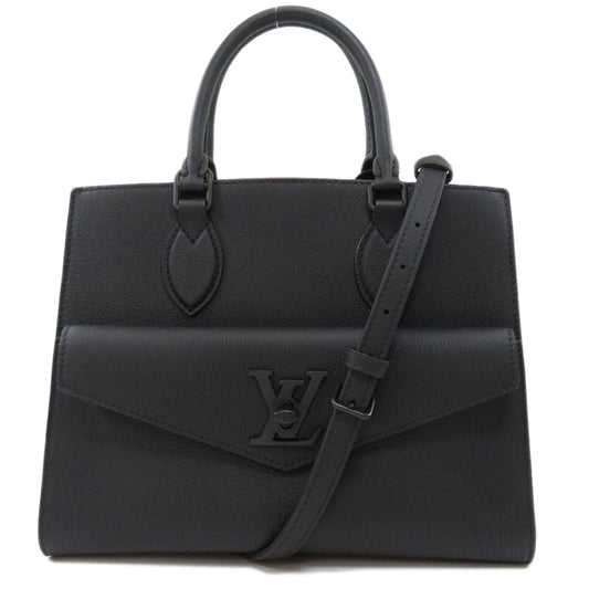 Louis Vuitton Lock Me Tote PM Leather Handbag Noir