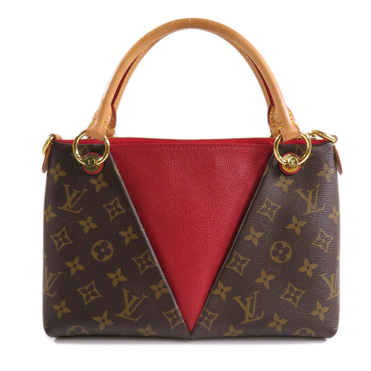 Louis Vuitton V Tote Handbag Monogram Canvas