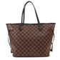 Louis Vuitton Neverfull MM Damier Ebene Tote Bag Canvas