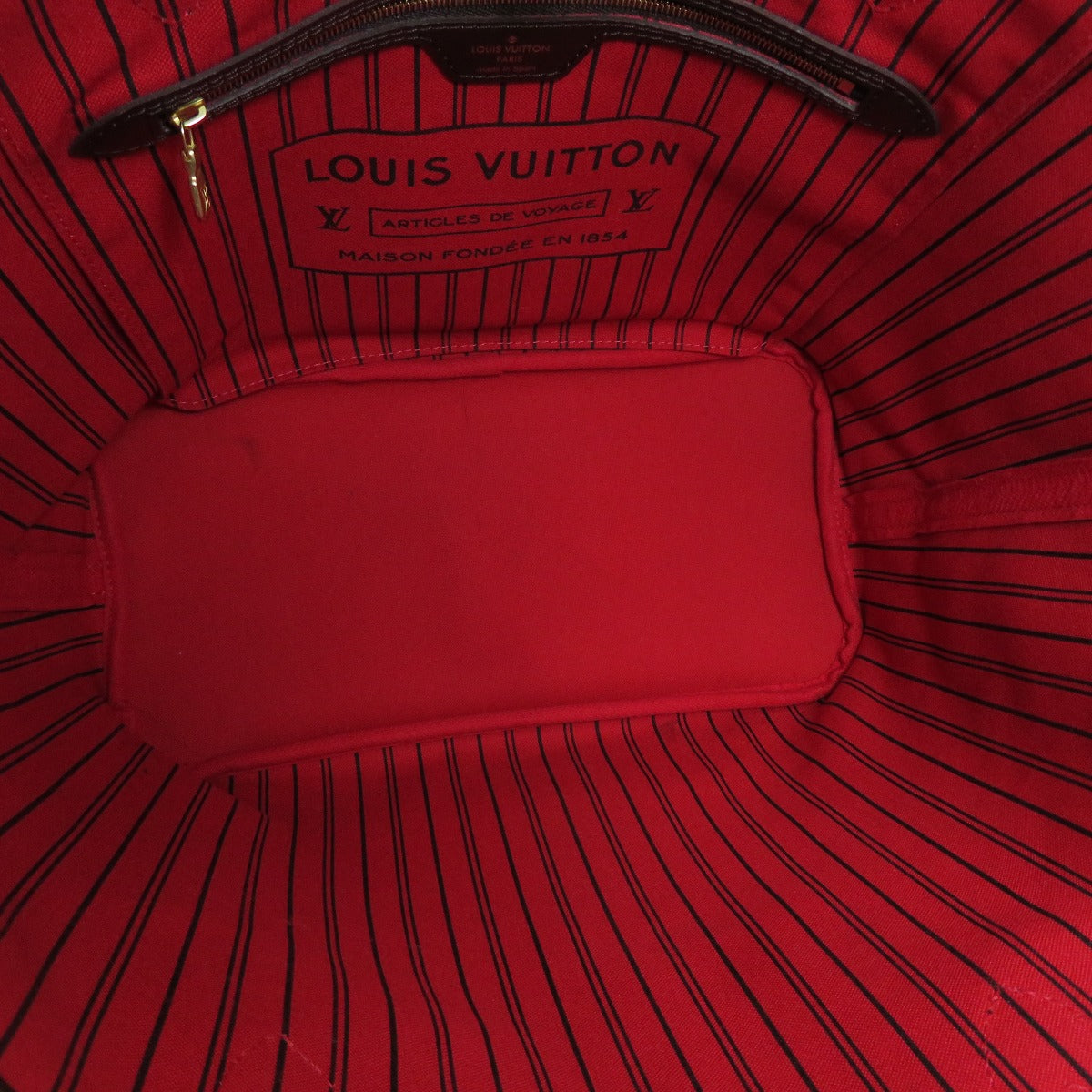 Louis Vuitton Neverfull MM Damier Ebene Tote Bag Canvas