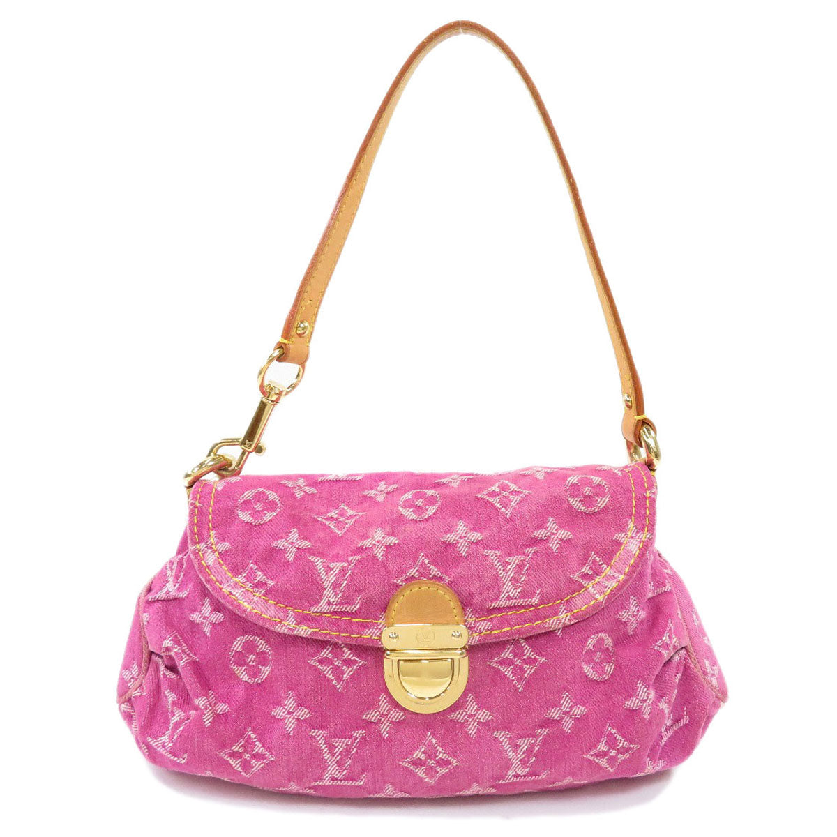 Louis Vuitton Mini Pleaty Handbag Monogram Denim Pink