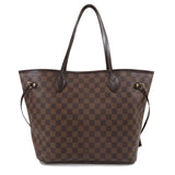 Louis Vuitton Neverfull MM Damier Ebene Tote Bag Canvas