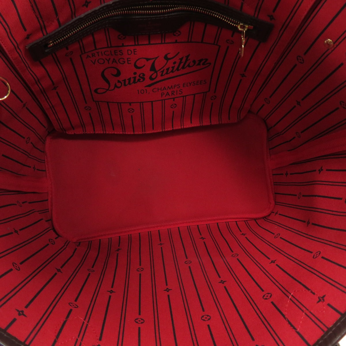 Louis Vuitton Neverfull MM Damier Ebene Tote Bag Canvas
