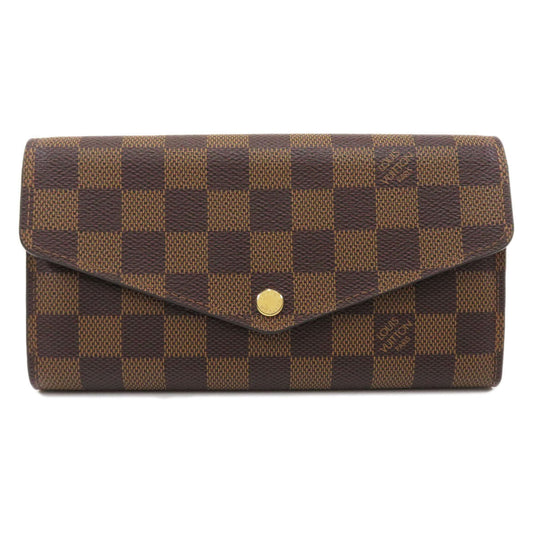 Louis Vuitton Portefeuil Sarah Damier Ebene Rose Ballerine Long Wallet
