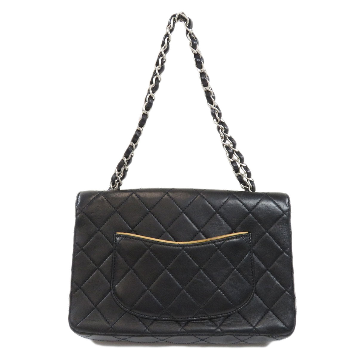 Chanel Matelasse Silver Metal Fittings Handbag Lambskin
